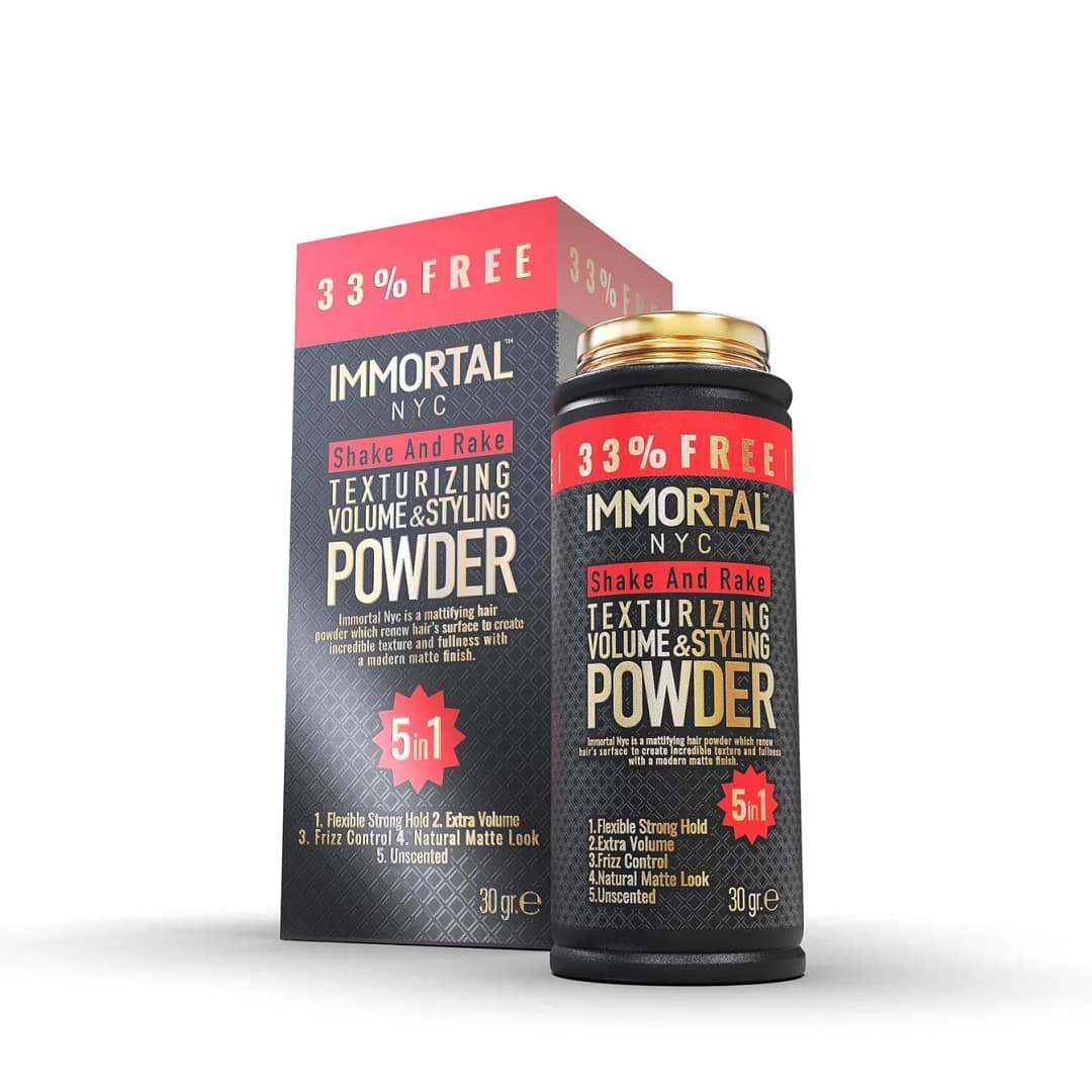 Immortal 5 In 1 Shake And Rake Hair Powder, 1.06 Oz.
