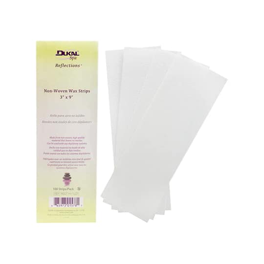Dukal Reflections Non-Woven Wax Strips 3″ × 9″, 100 Pack