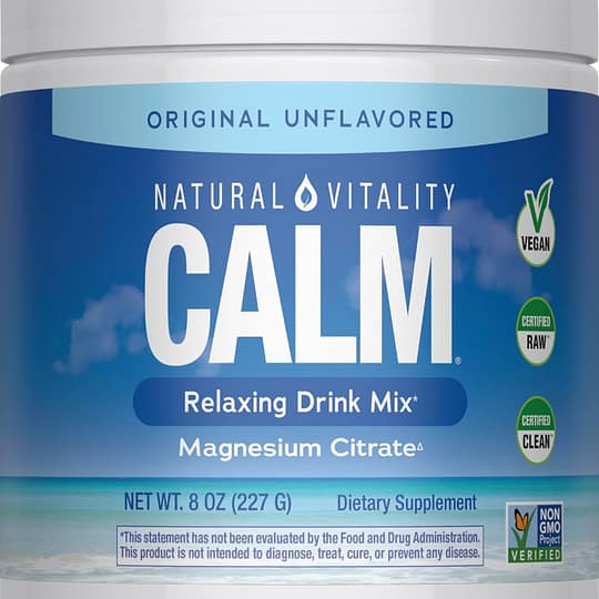 Natural Vitality Calm Magnesium Supplement Powder 8 Oz