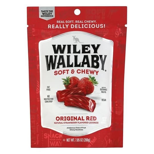 Wiley Wallaby Red Licorice, 7.05 Oz - Holiday Gift Bag