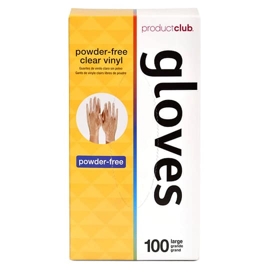 Product Club 100 ct. Clear Vinyl Disposable Gloves - Powder-Free, Large