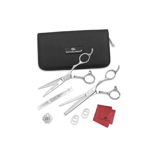 Olivia Garden SilkCut Pro Barber Shear & Thinner Set