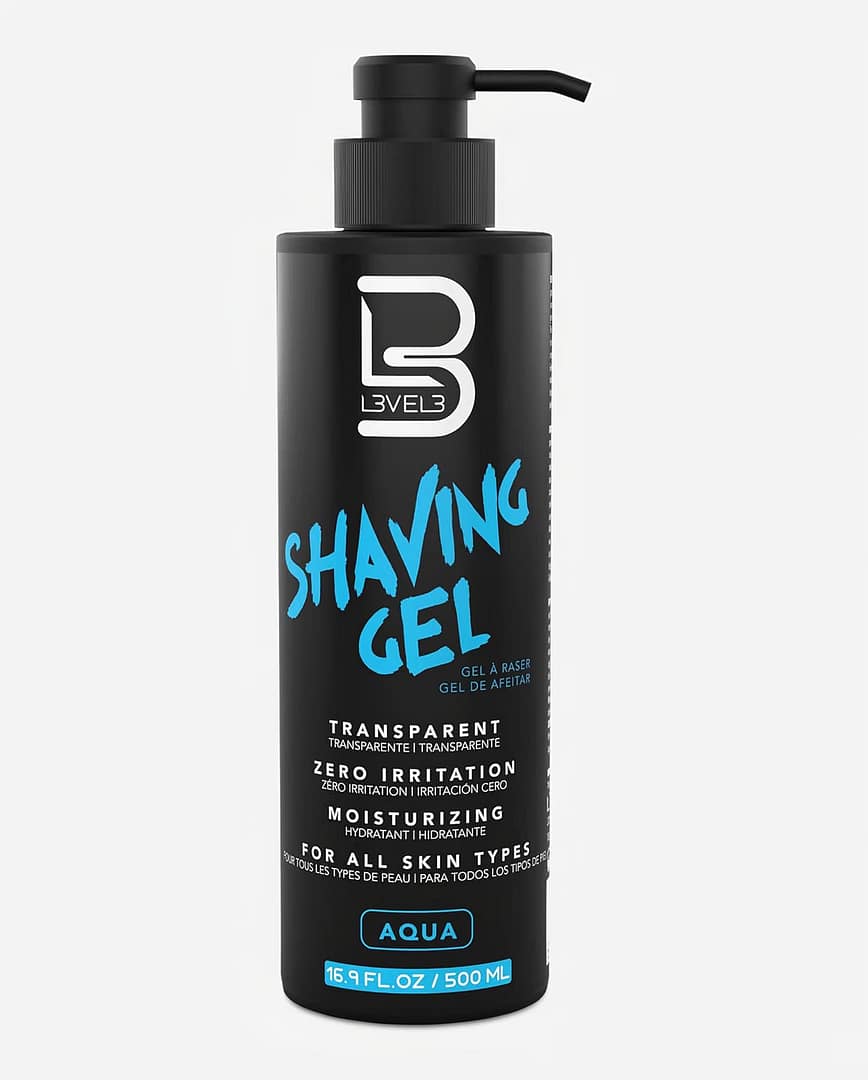 L3VEL3 Shaving Gel Aqua, 16.9 Oz.
